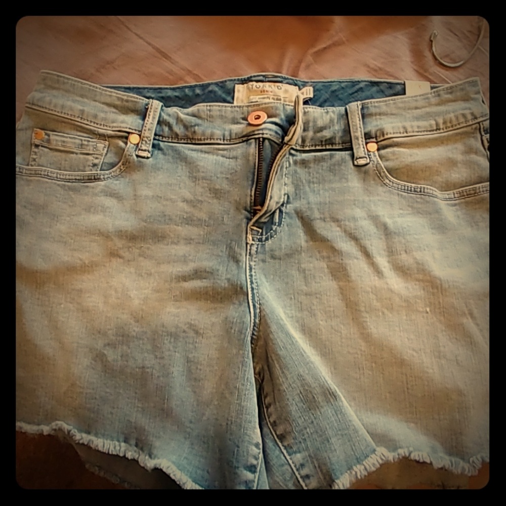 Torrid fray hem Jean shorts